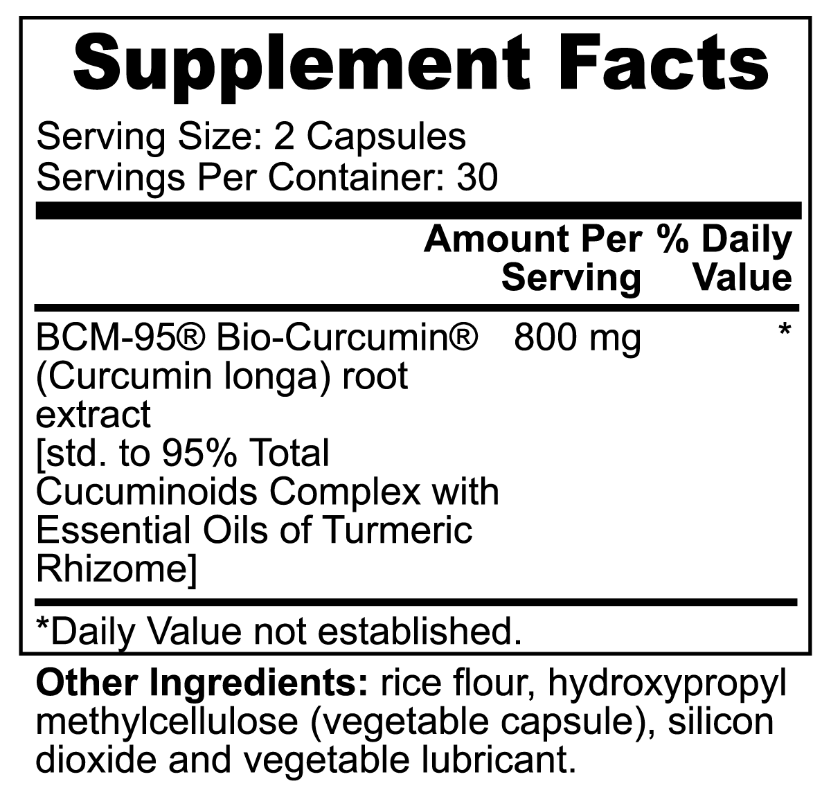 Curcumin BCM-95 Supplement